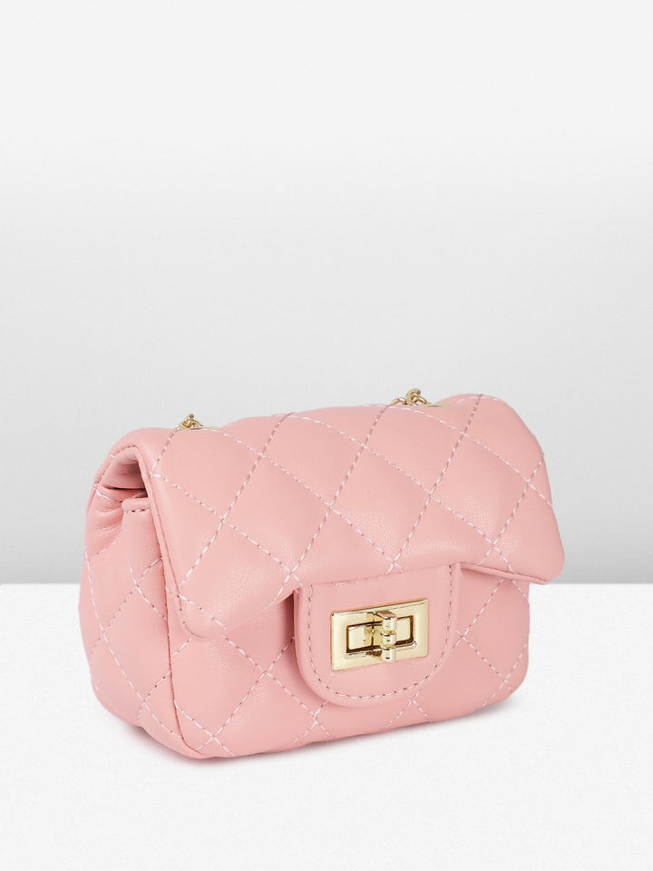 DressBerry Textured Miniature Sling Bag with Quilted