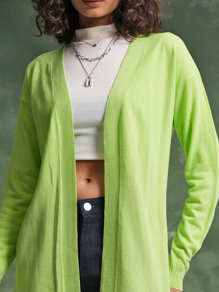 Tokyo Talkies Acrylic Longline Cardigan