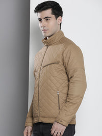 The Indian Garage Co Men Slim Fit Zip-Front Puffer Jacket with Insert Pockets