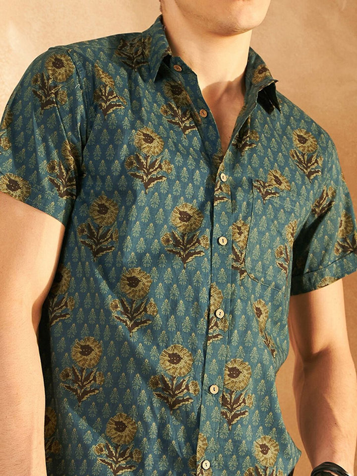 Block Printed Oversized Lightweight Casual Shirt