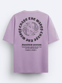 ADRO Men Typography Printed V-Neck Extended Sleeves T-shirt