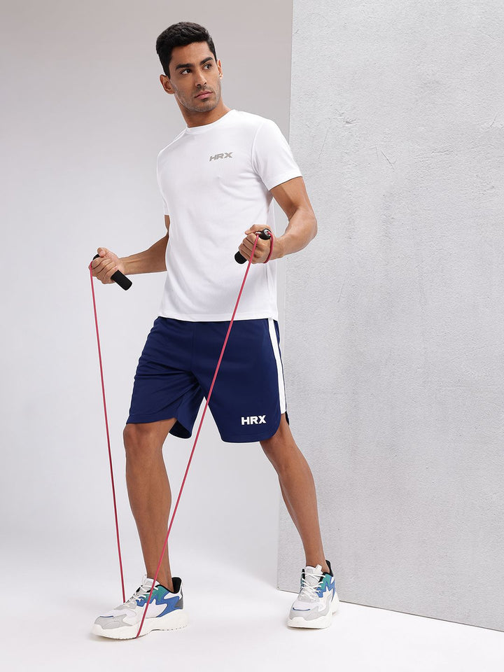 HRX by Hrithik Roshan Men Side-Striped Rapid-Dry Training  Shorts