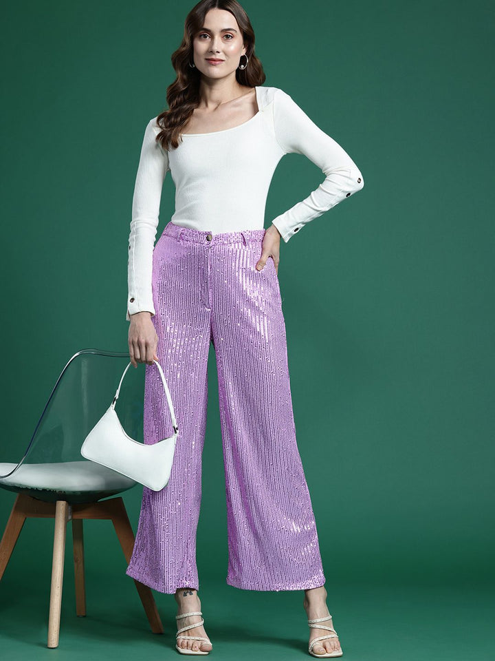DressBerry Women Sequinned Trousers
