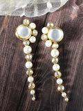 KARATCART Gold-Plated Kundan-Studded Drop Earrings