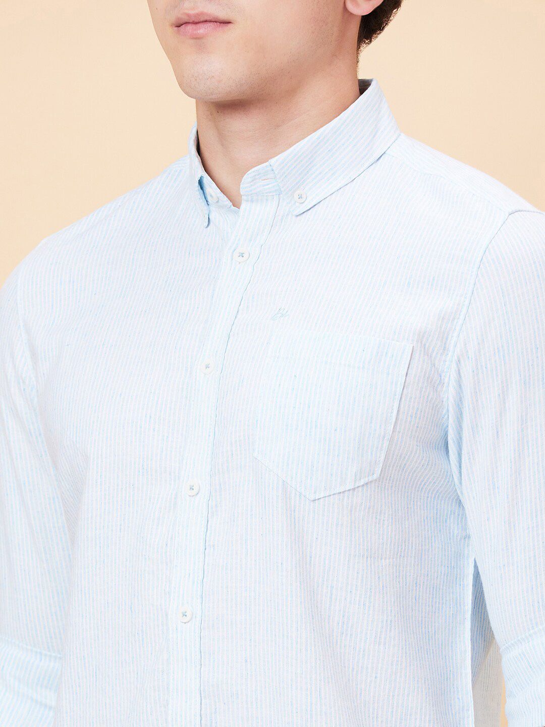Being Human Slim Fit Vertical Striped Button-Down Collar Casual Shirt