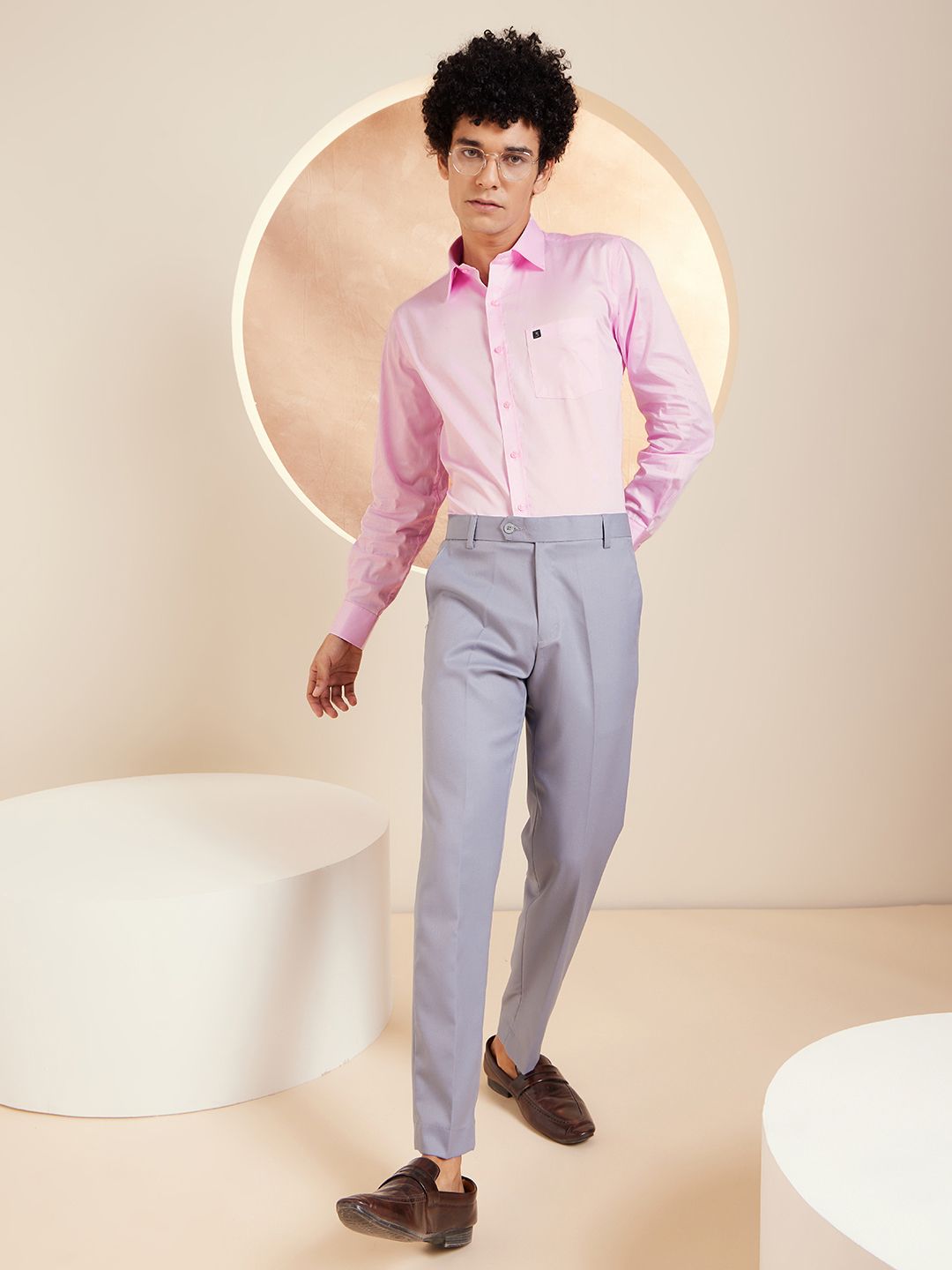 DENNISON Brand Logo Cotton Satin Shirt