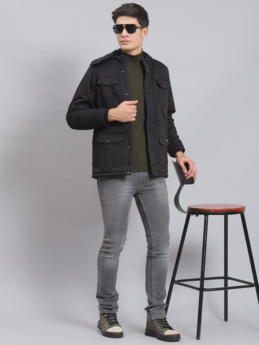 Monte Carlo Lightweight Hooded Bomber Jacket