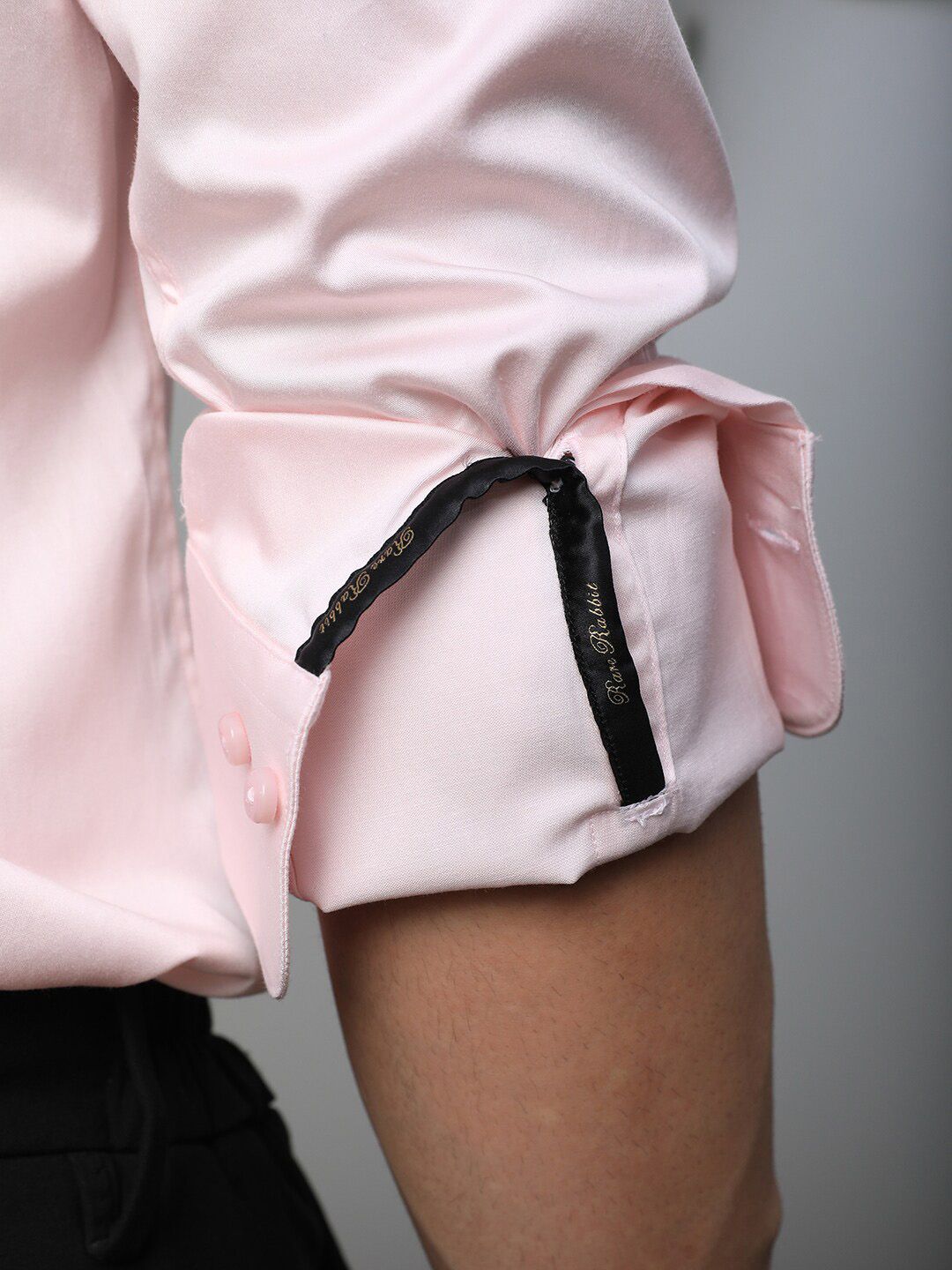 RARE RABBIT Men Melton Slim Fit Cotton Shirt
