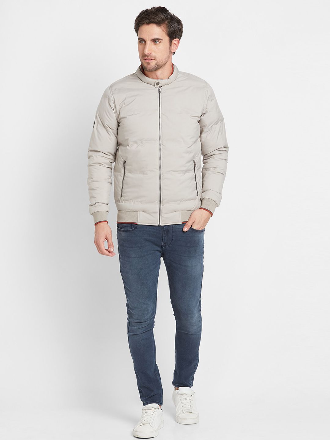 Being Human Mock Collar Puffer Jacket