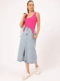 DressBerry Pinktastic Vibes Fastening Detail Sleeveless Top