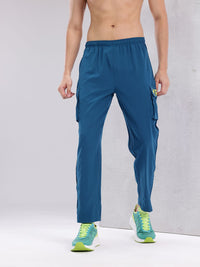 HRX by Hrithik Roshan Men Brand Logo Print Rapid-Dry Training Cargos with Side Slits