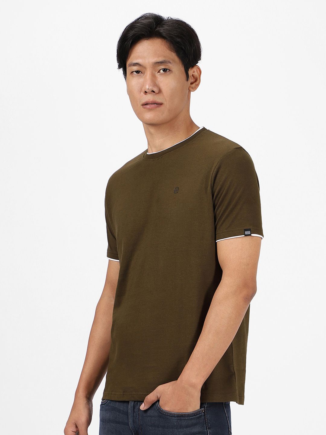 Urbano Fashion Round Neck Bio Finish Slim Fit Pure Cotton T-shirt