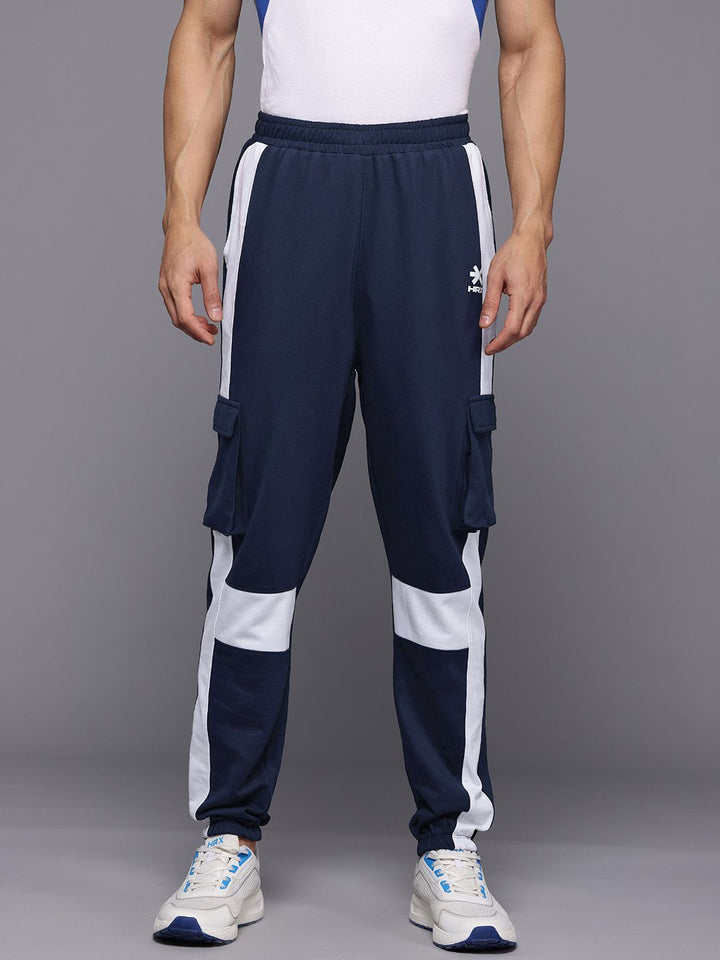 HRX by Hrithik Roshan Men Colourblocked Cargo Style Track Pants
