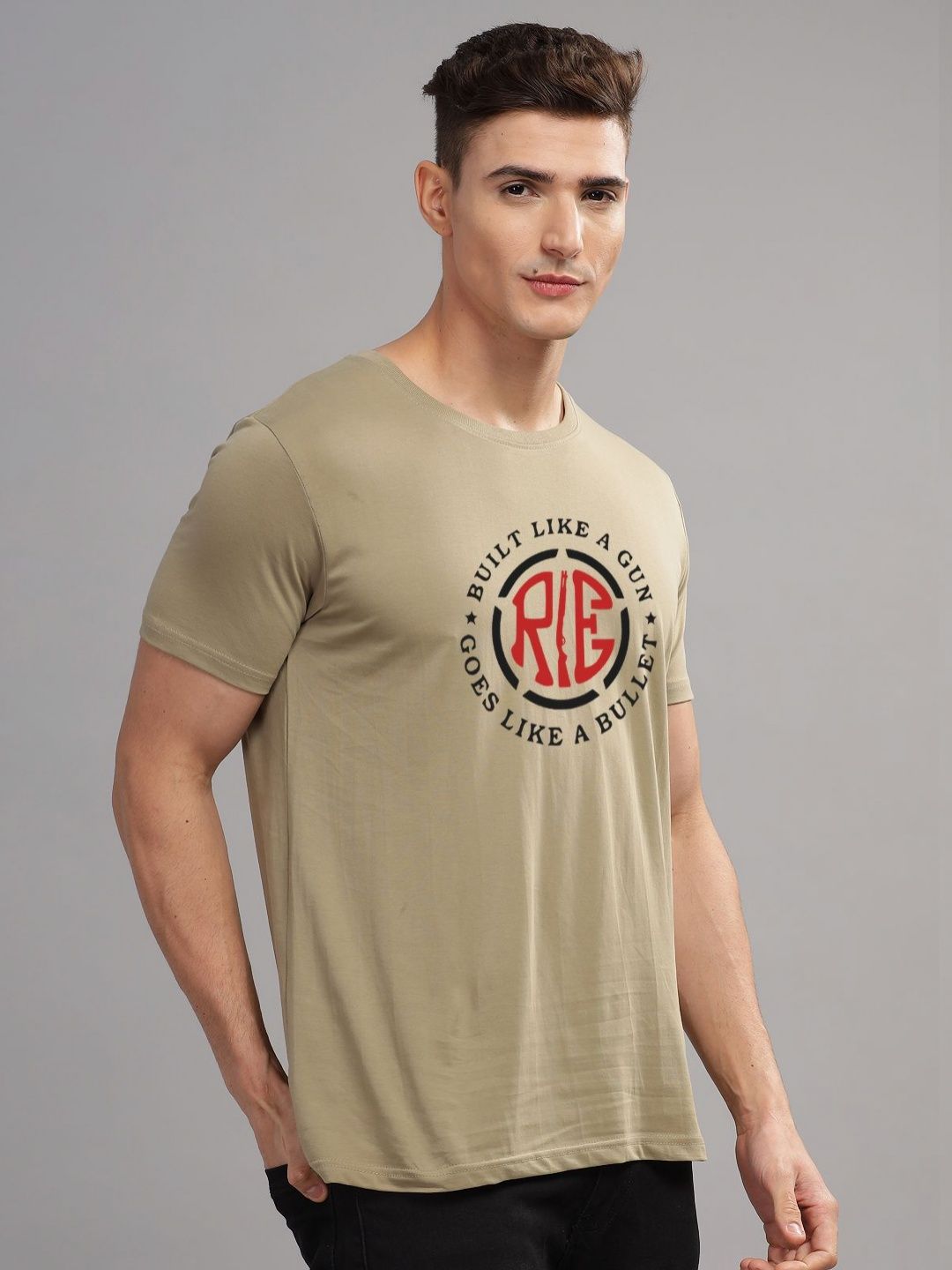 ADRO Men Typography Printed T-shirt