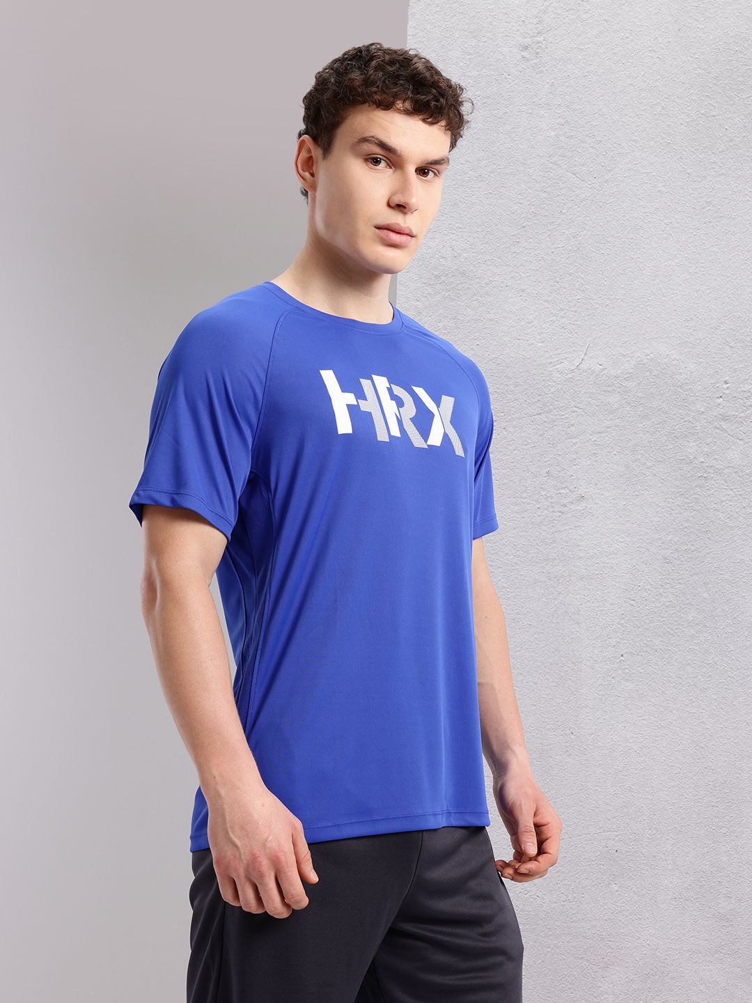 HRX by Hrithik Roshan Rapid-dry Brand Logo Print Training T-shirt