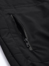The Indian Garage Co Men Zip-Front Bomber Jacket with Detachable Hood