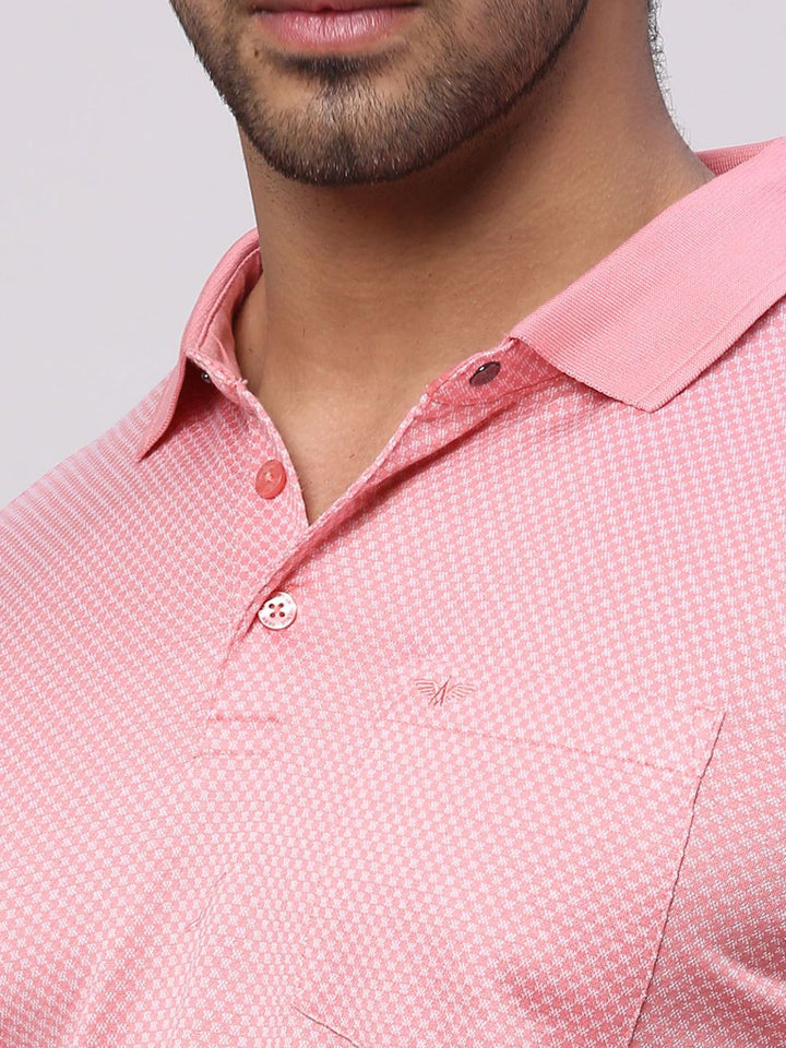 Park Avenue Men Polo Collar Pockets Slim Fit T-shirt