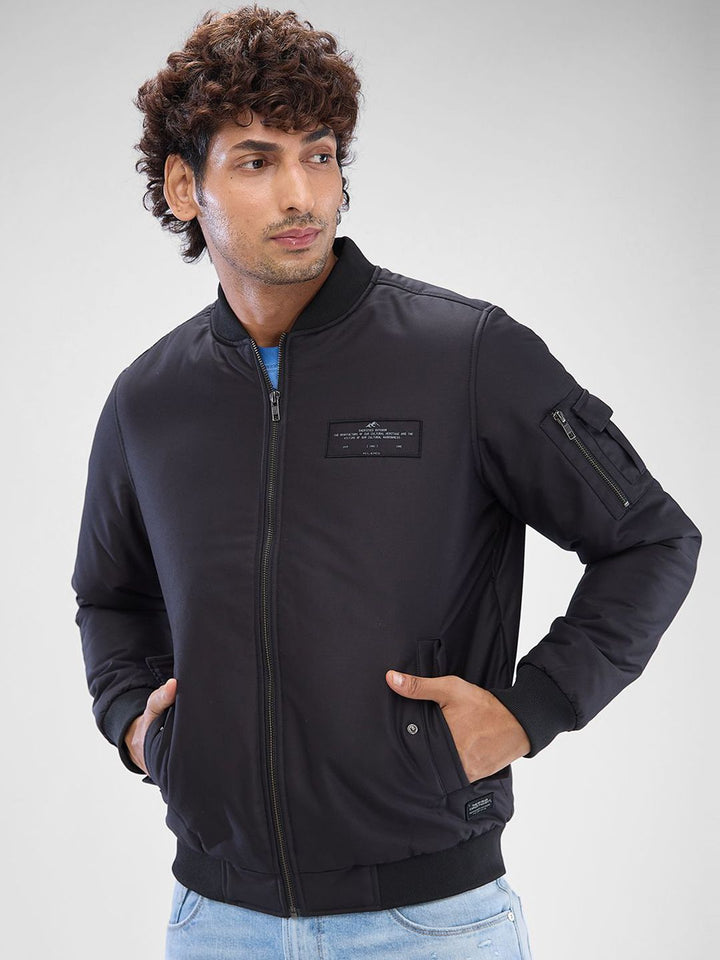 SPYKAR Men Solid Full Sleeve Regular Bomber Jacket