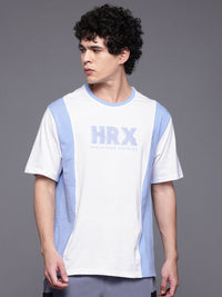 HRX by Hrithik Roshan Colourblocked & Brand Logo Print Lifestyle T-shirt