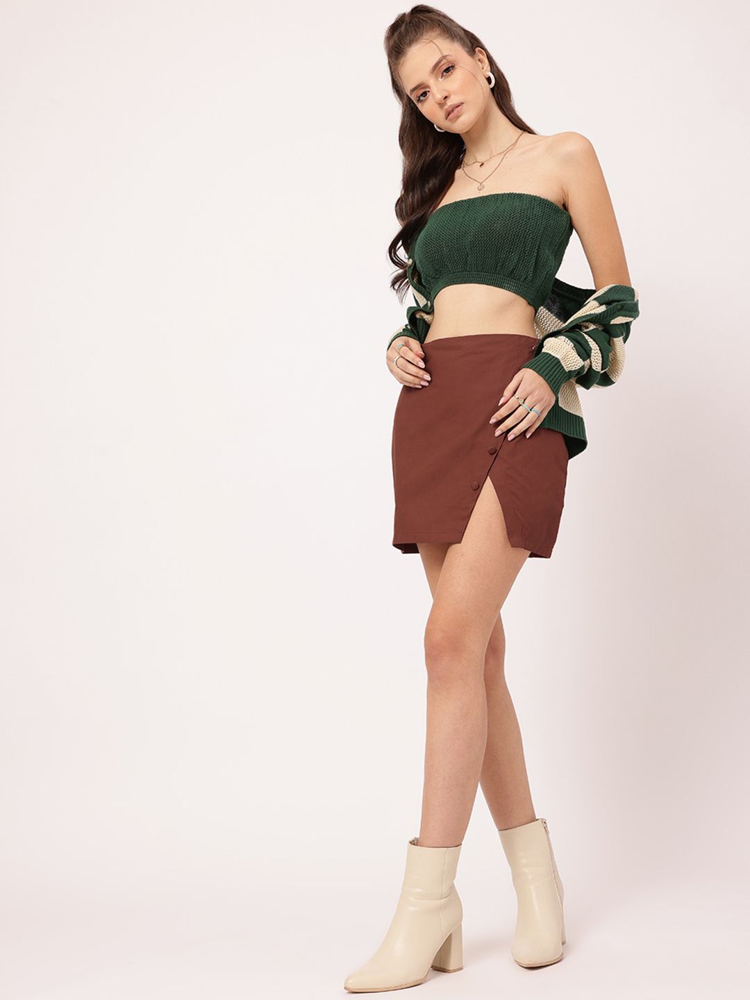 DressBerry Mini Magic Side Slit Skirt