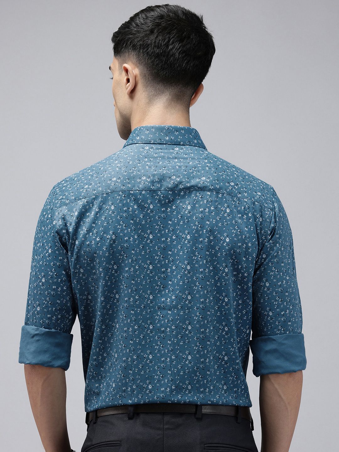 Park Avenue Slim Fit Floral Printed Formal Shirt