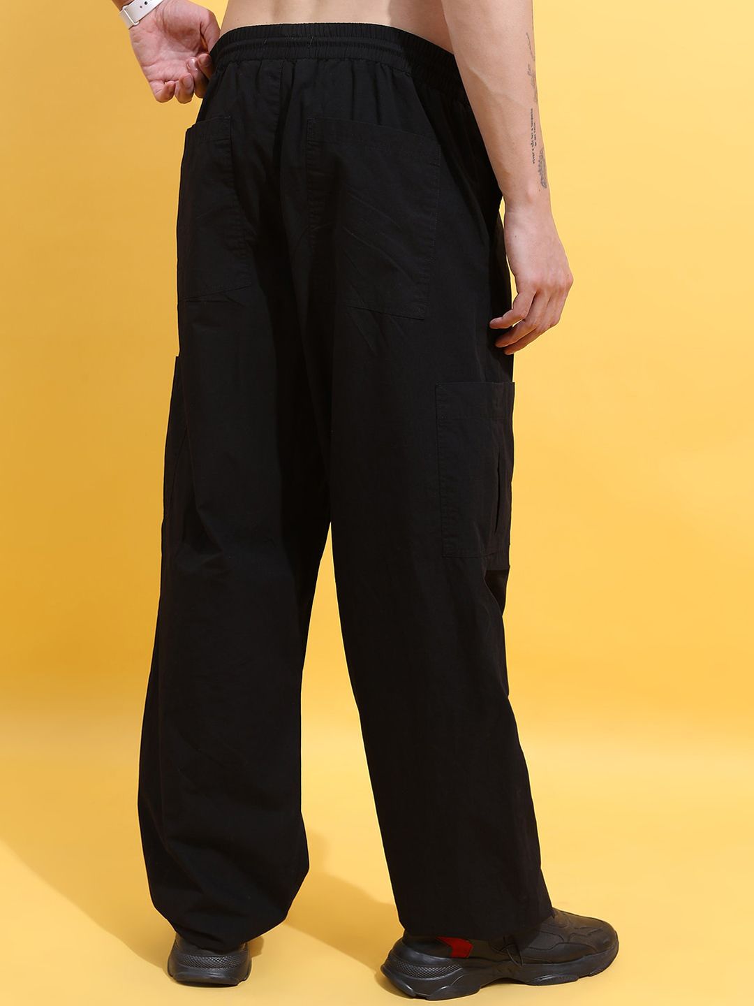 Highlander Men Cotton Parachute Drop Crotch Relax Baggy Fit Carger Jogger Seluar