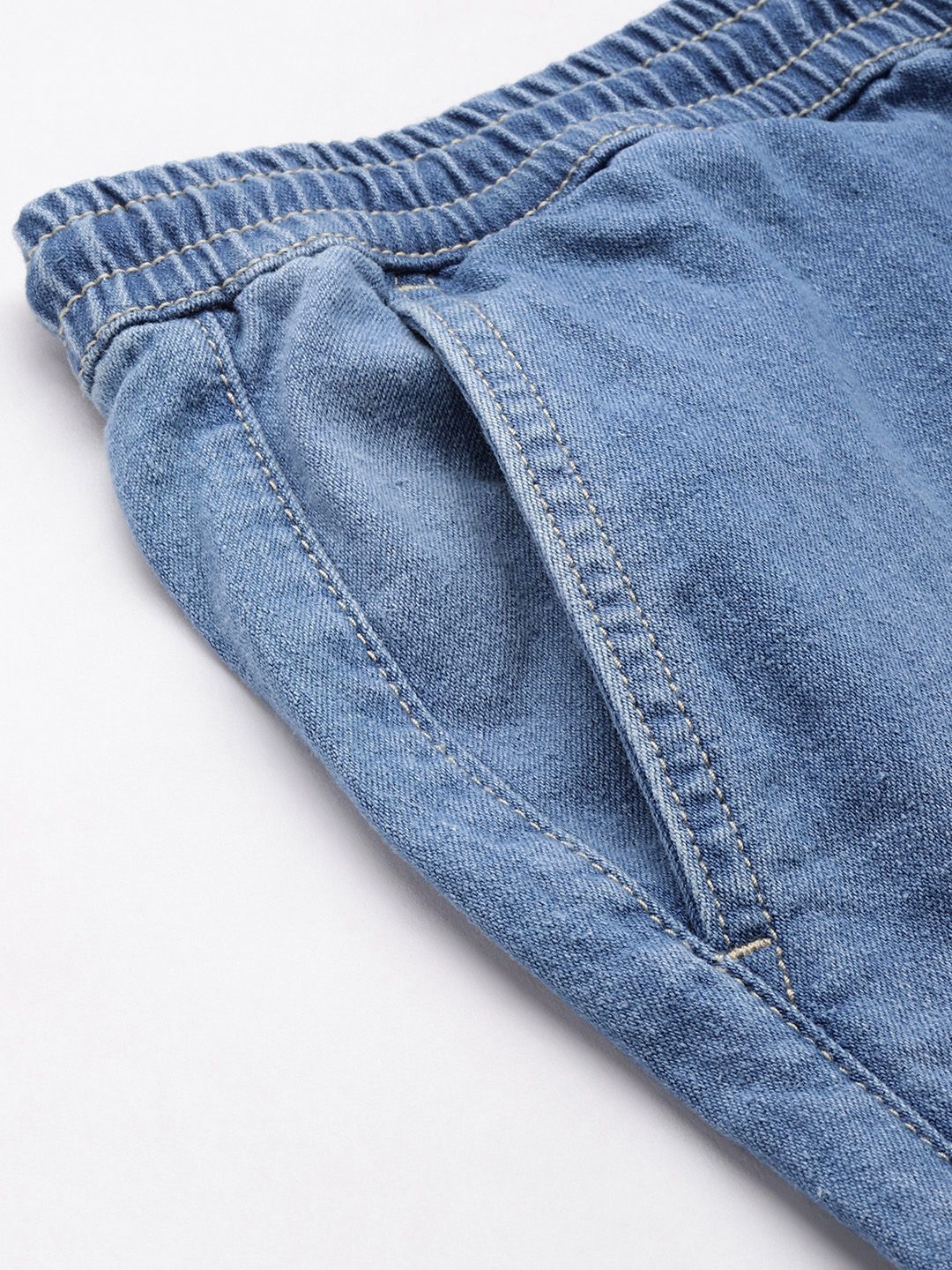 The Indian Garage Co Men Faded Denim Shorts