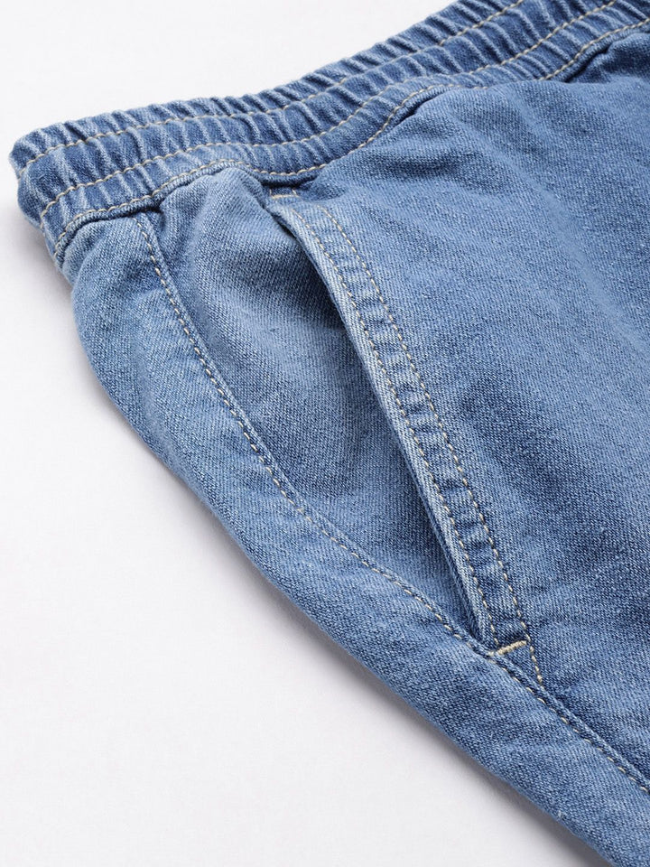 The Indian Garage Co Men Faded Denim Shorts