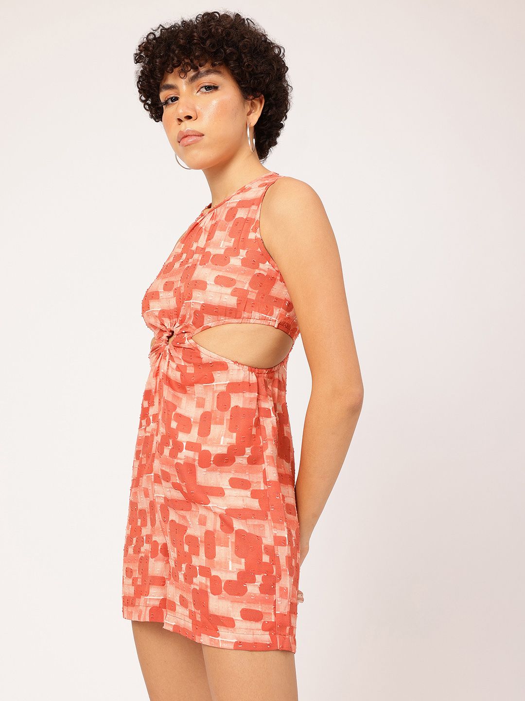 DressBerry Modern Mesh Cool Cut-Out Playsuit