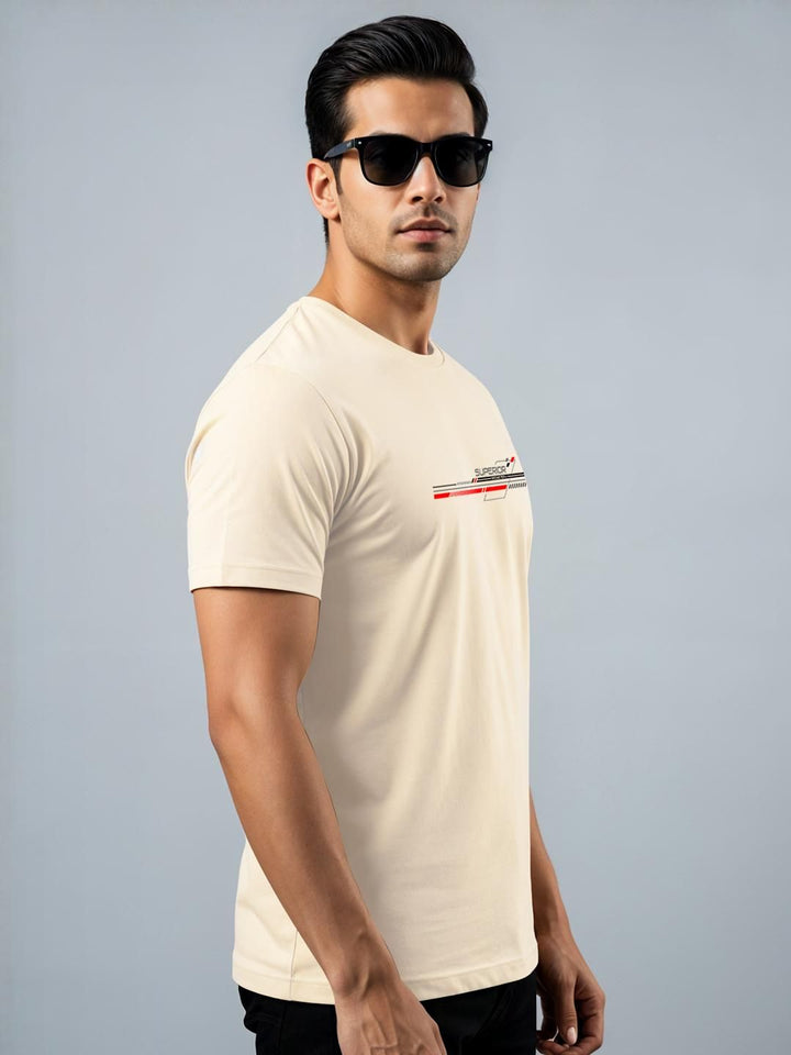 ADRO Men Off White Tshirts