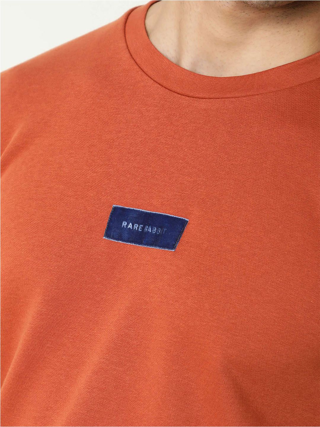 RARE RABBIT Men Velveto Round Neck Sweatshirt