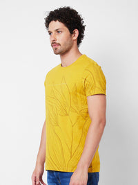 SPYKAR Graphic Printed Cotton Slim Fit T-shirt