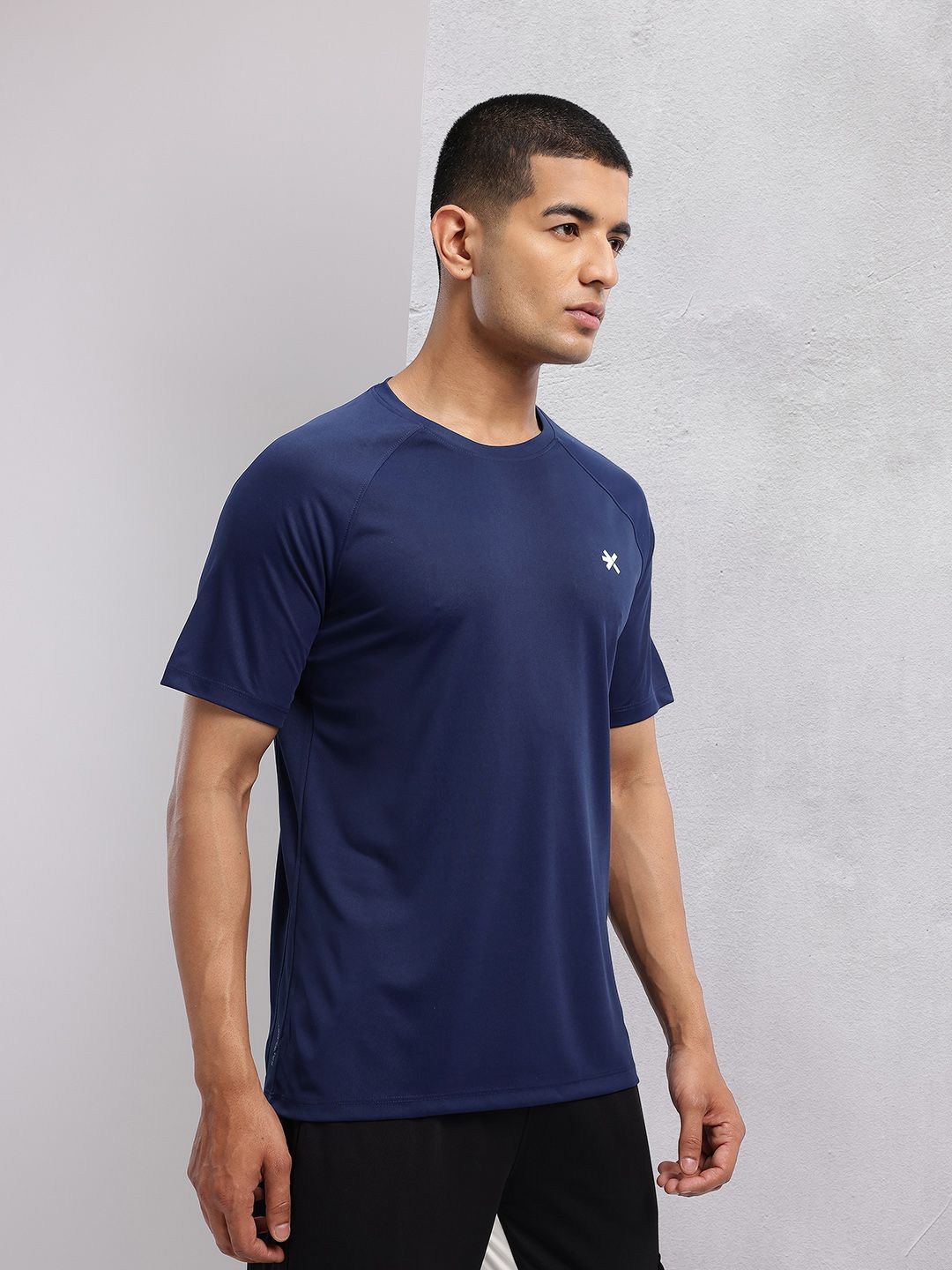 HRX by Hrithik Roshan Brand Logo Detail Raglan Sleeves Rapid-Dry Training T-shirt