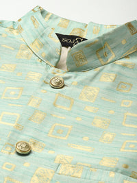SOJANYA Men Green Kurta with Churidar