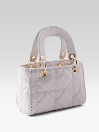 DressBerry Quilted Handheld Bag with Detachable Sling Strap
