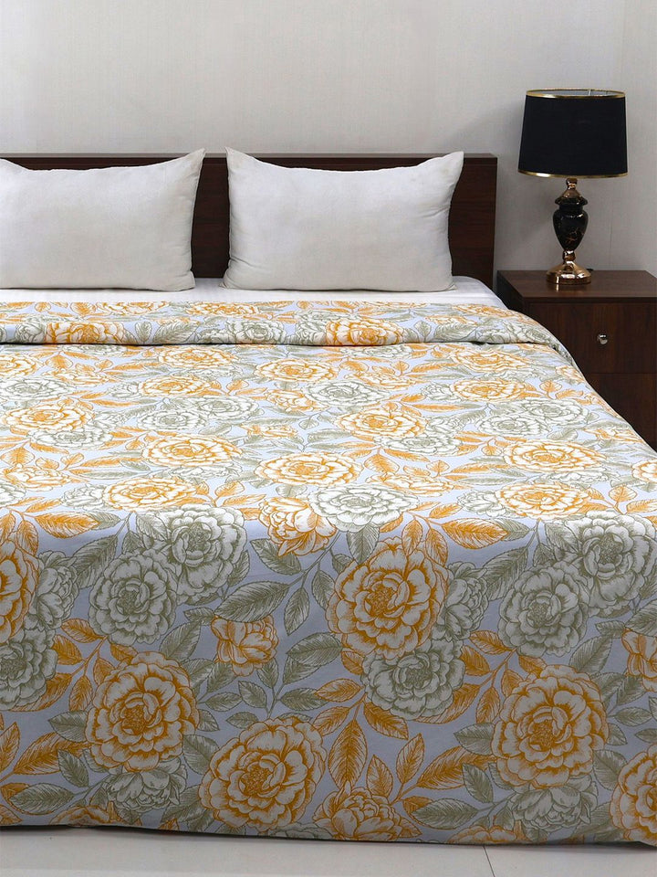 Bombay Dyeing Allure 144 TC 100% Cotton Yellow Double King Duvet Cover