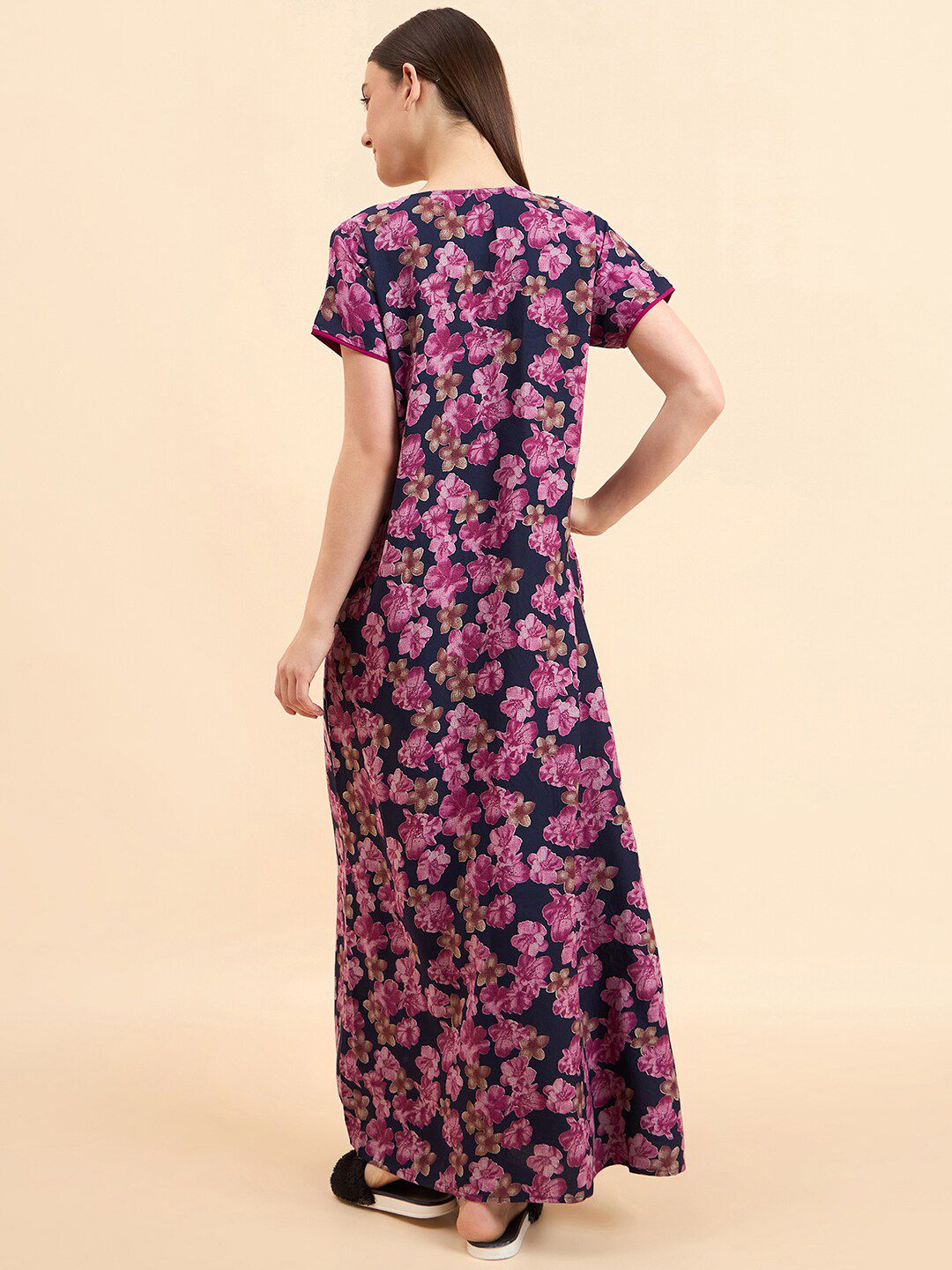 Sweet Dreams Floral Printed Pure Cotton Maxi Nightdress
