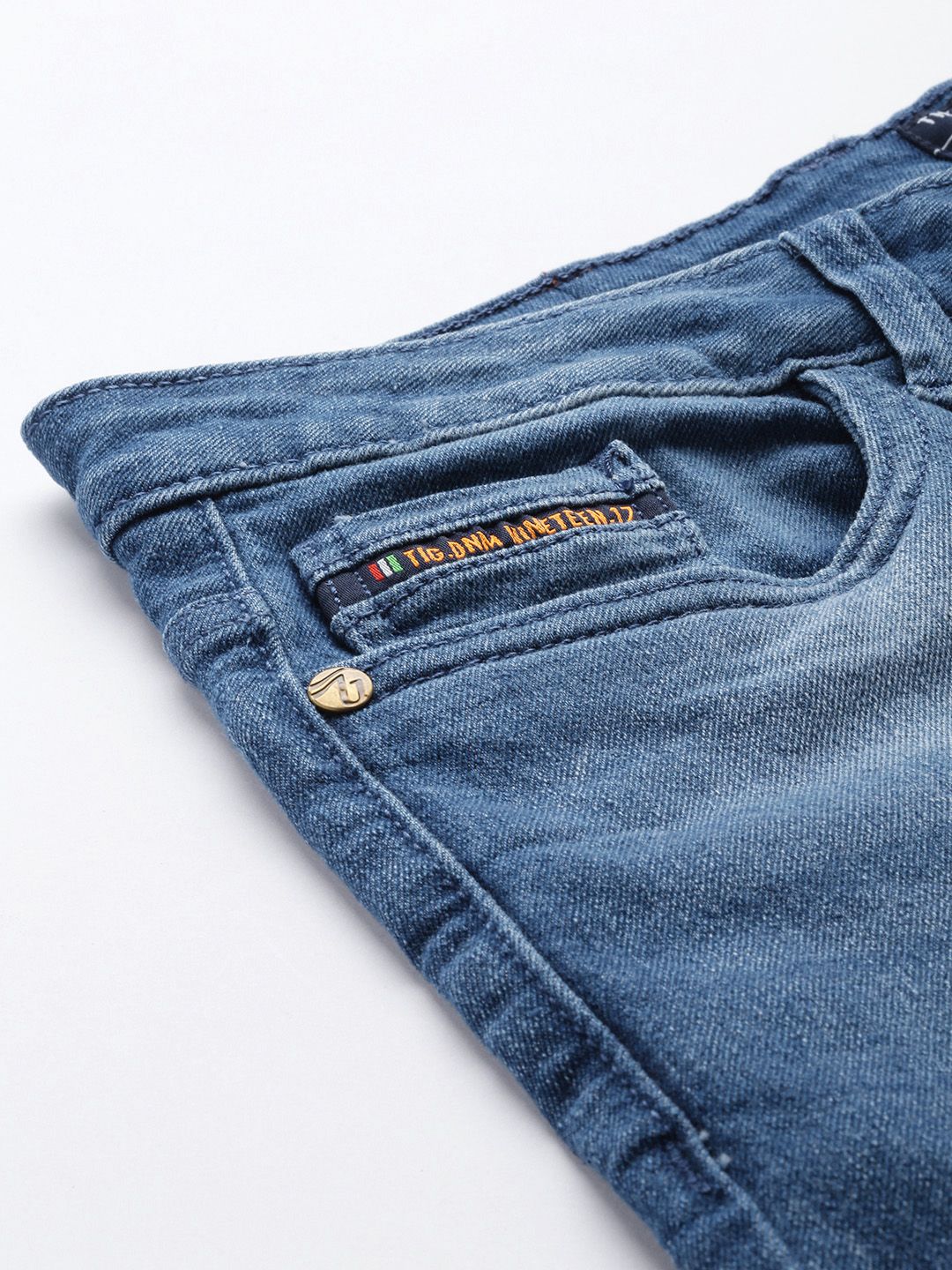 The Indian Garage Co Men Bootcut Light Fade Stretchable Jeans