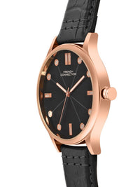 French Connection Men Dial & Leather Wrap Around Straps Analogue Watch FCN0148BL