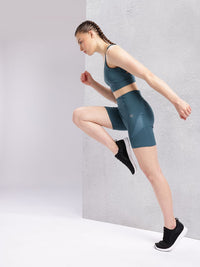 HRX by Hrithik Roshan Women Mid-Rise Above Knee Running Tights with Reflective Elements