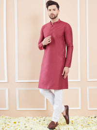 See Designs Mandarin Collar Long Sleeves Pure Cotton Straight Kurta With Pyjamas