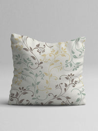 STITCHNEST Set of 5 Green & Off White Floral 24'' x 24'' Cushion Cover