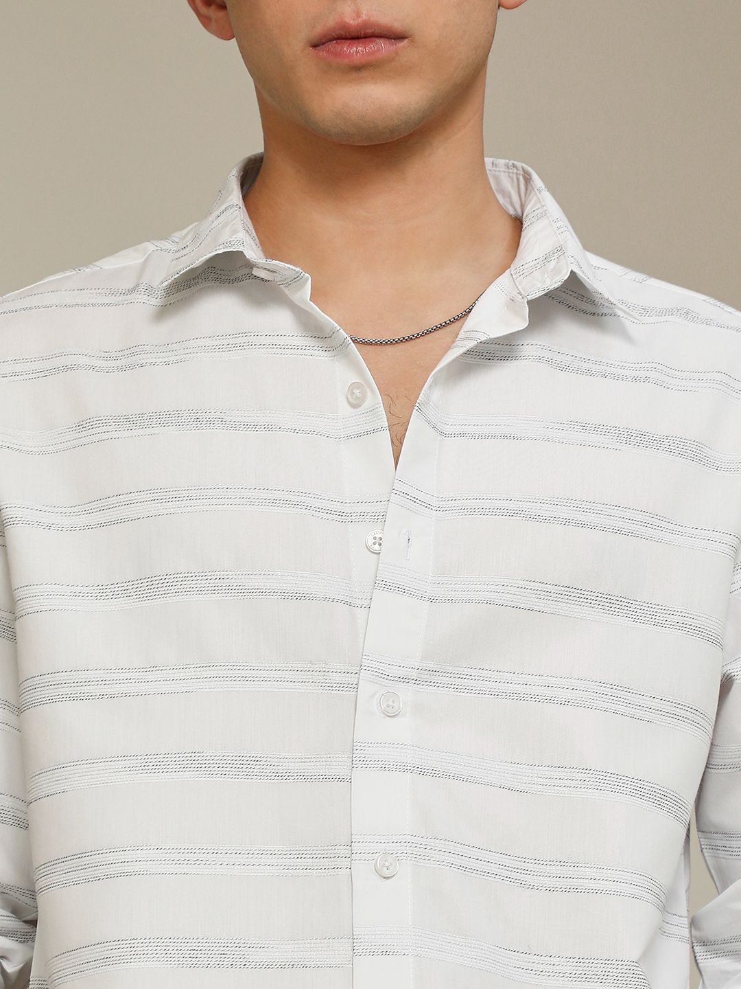 Campus Sutra Men Comfort Fit Multi Striped Spread Collar Cotton Casual Shirt