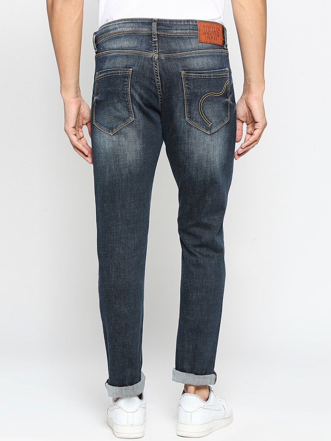 Being Human Men Mid Rise Skinny Fit Clean Look Heavy Fade Jeans
