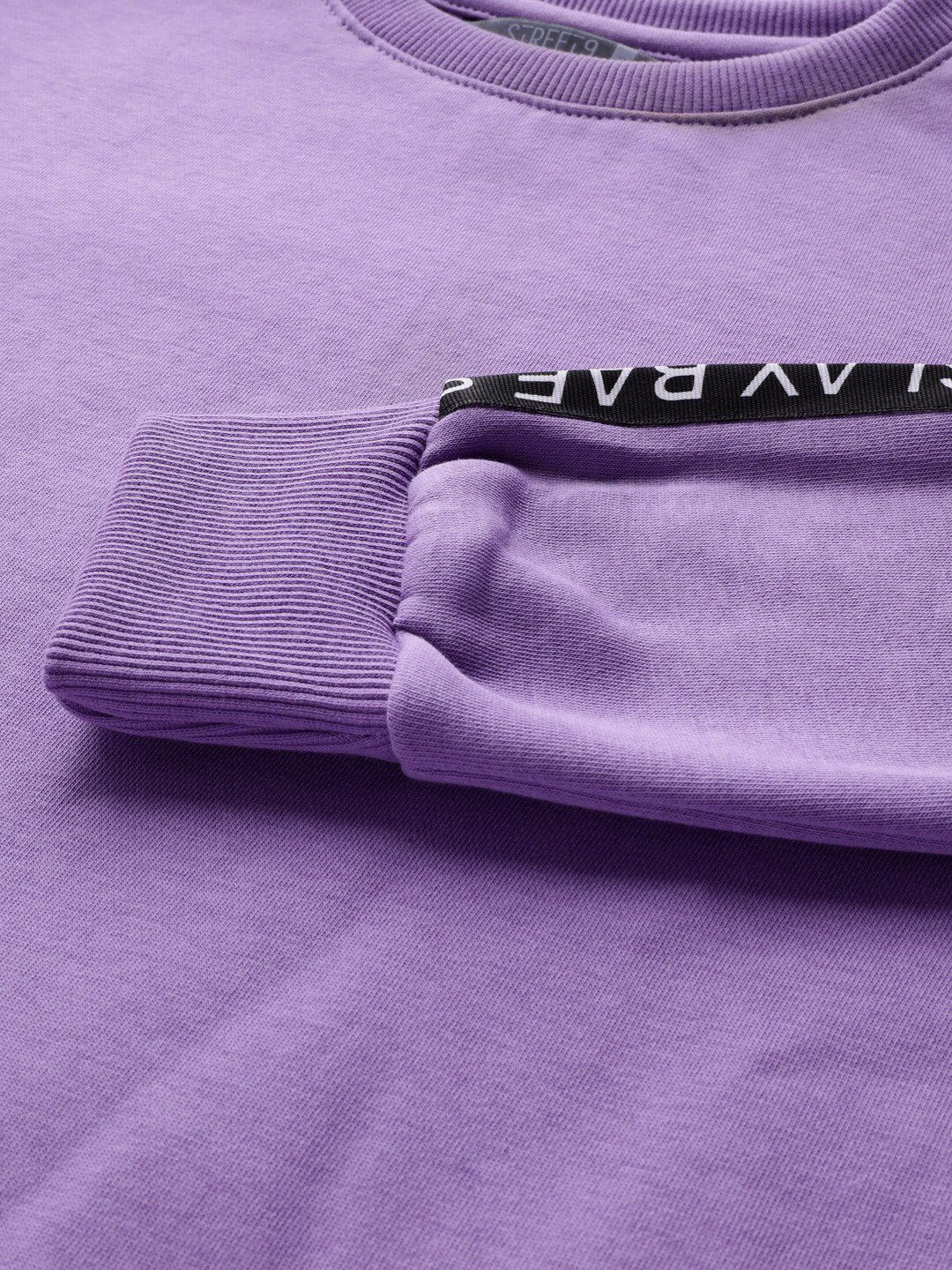 STREET 9 Women Lavender Solid Sweatshirt