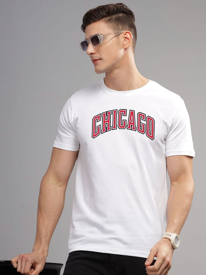 ADRO Men Typography Printed Raw Edge T-shirt