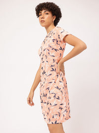 DressBerry Pretty in Pastel Floral Print Satin Finish Sheath Dress