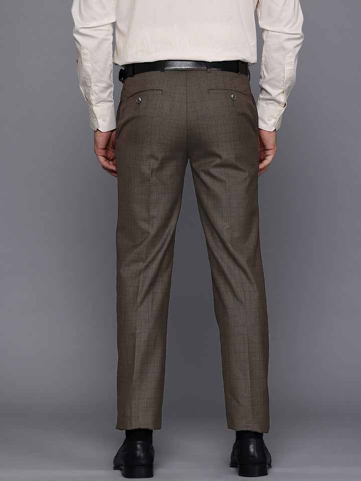 Raymond Men Checked Slim Fit Trousers