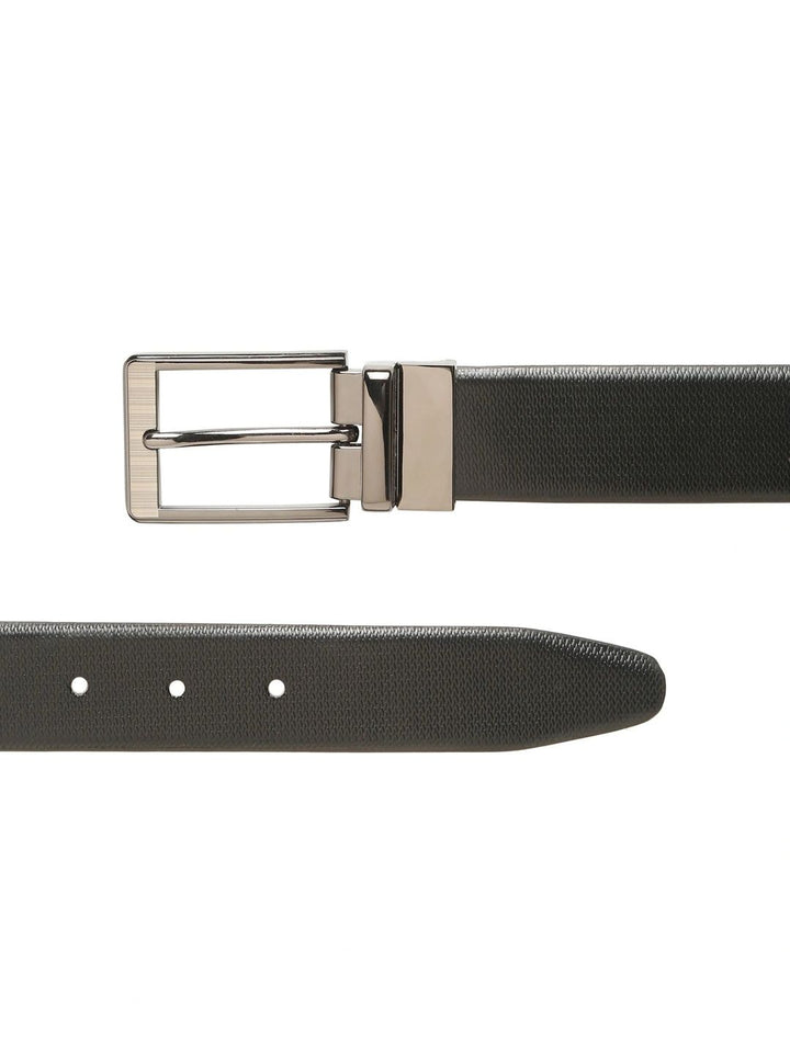 Teakwood Leathers Men Textured Leather Reversible Formal Belt