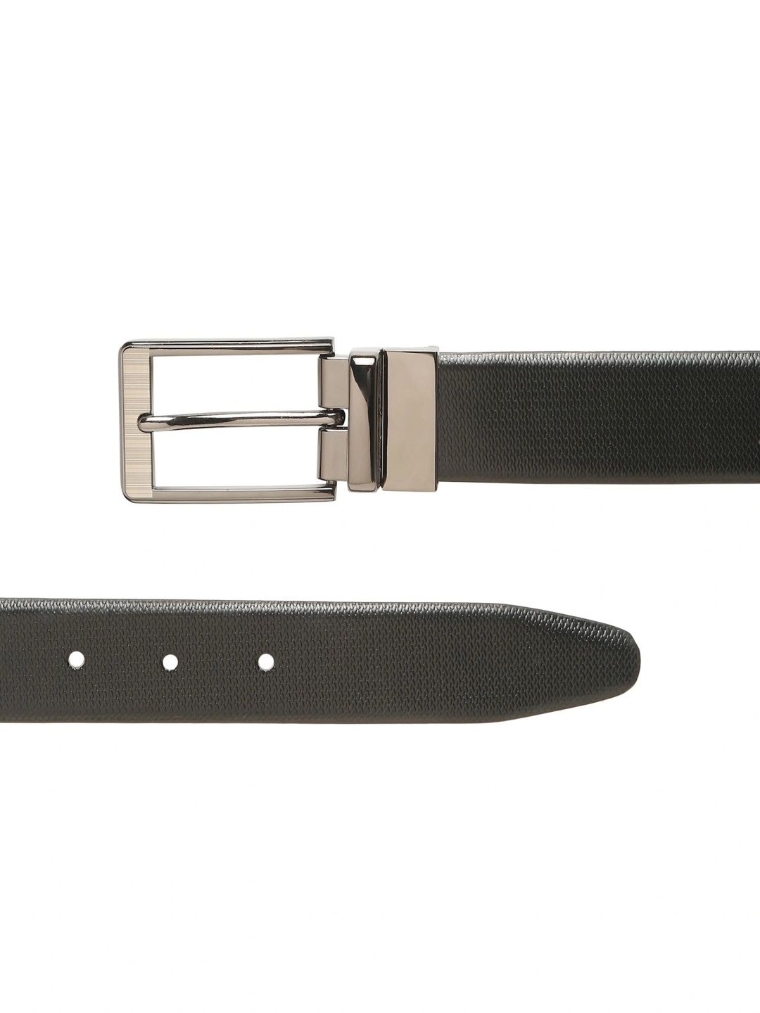 Teakwood Leathers Men Textured Leather Reversible Formal Belt
